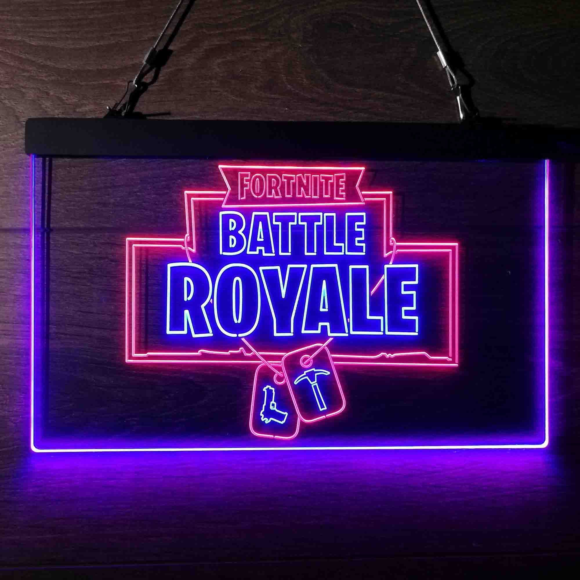 Battle Royale Fortnite Dual LED Neon Light Sign